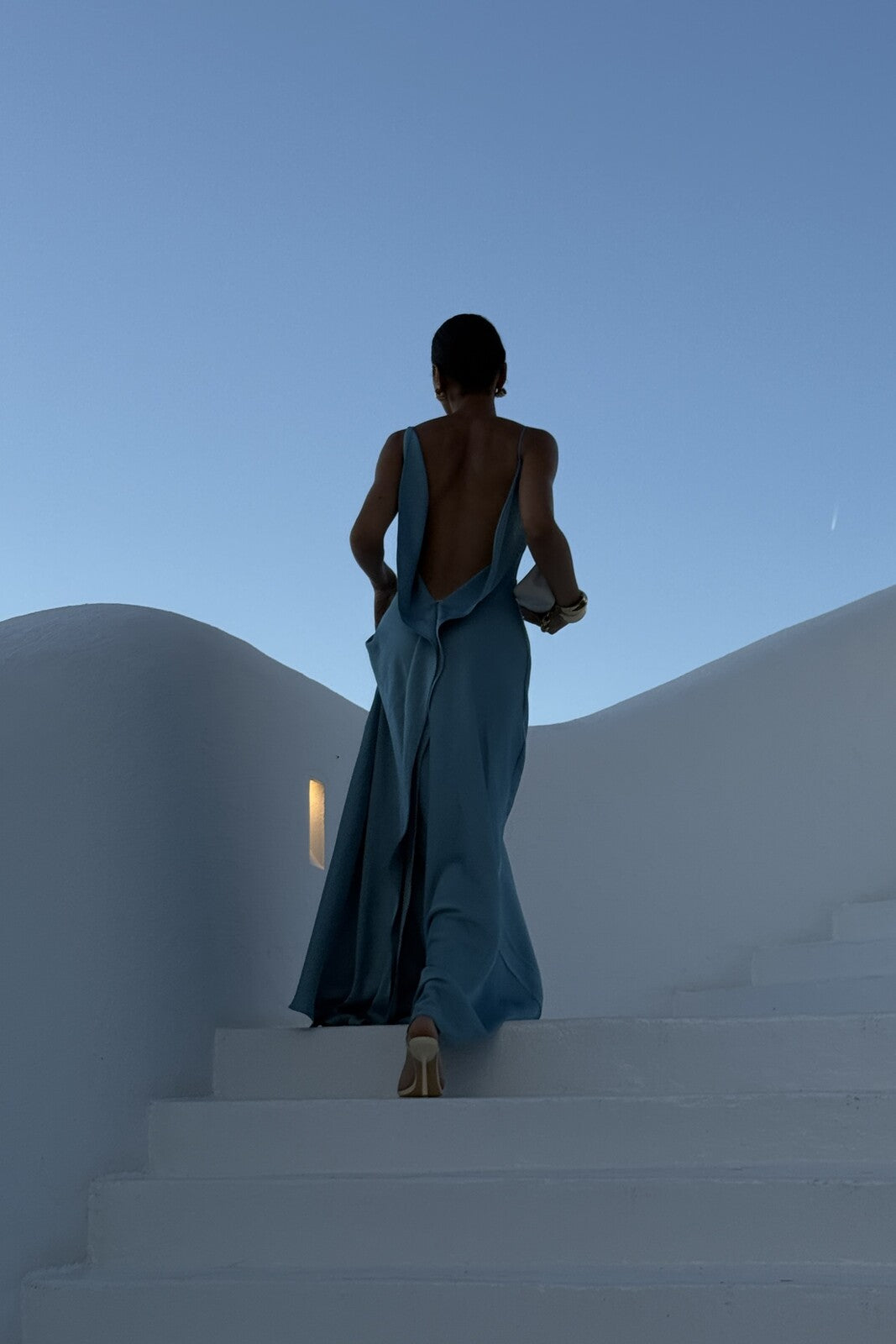 Seraphine - Draped V-Back Gown