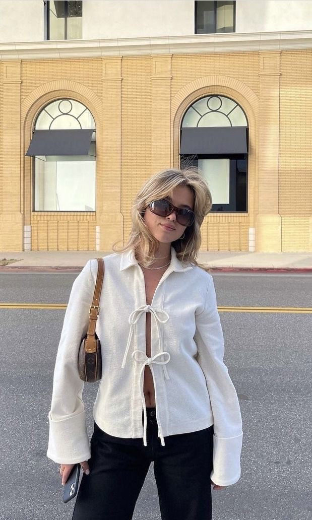 Sorrento Lace-Up Knit Cardigan