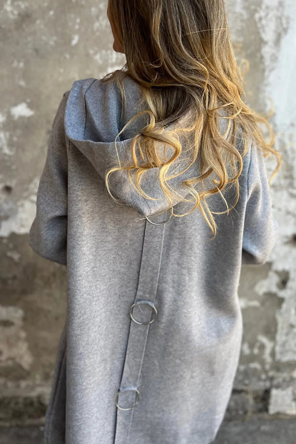 Slate Haven Hooded Button Coat