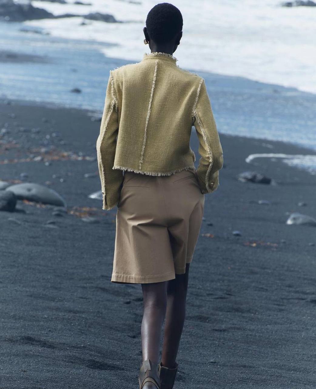 Soleil Raw Edge Tweed Jacket