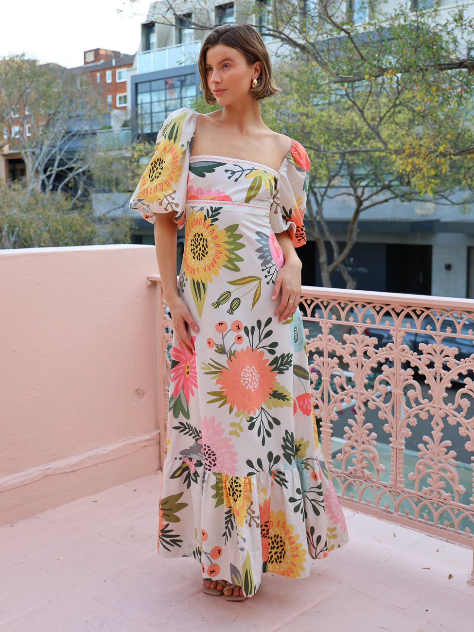 Delilah - Puff Sleeve Maxi Dress