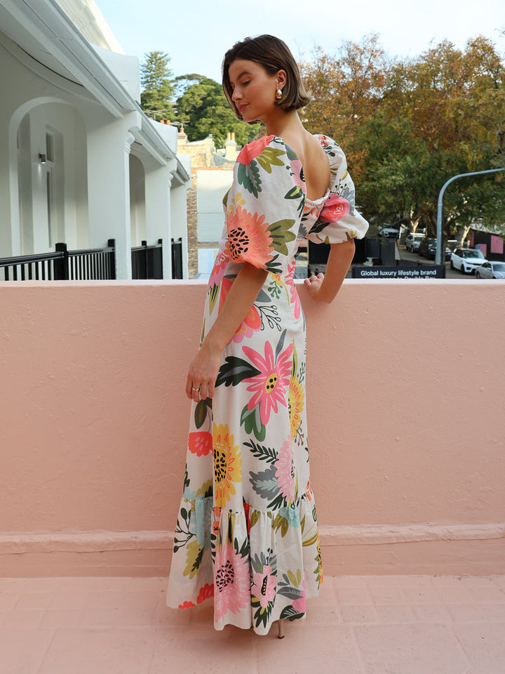 Delilah - Puff Sleeve Maxi Dress