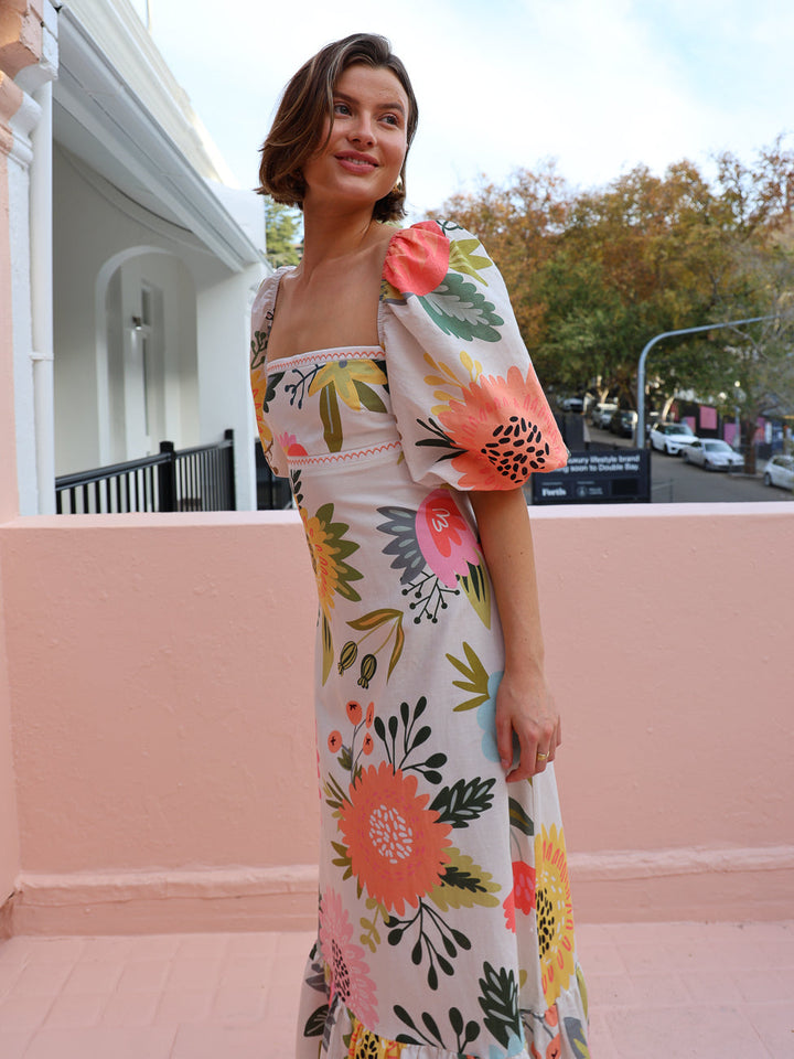 Delilah - Puff Sleeve Maxi Dress