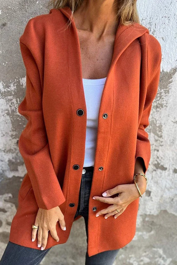 Slate Haven Hooded Button Coat