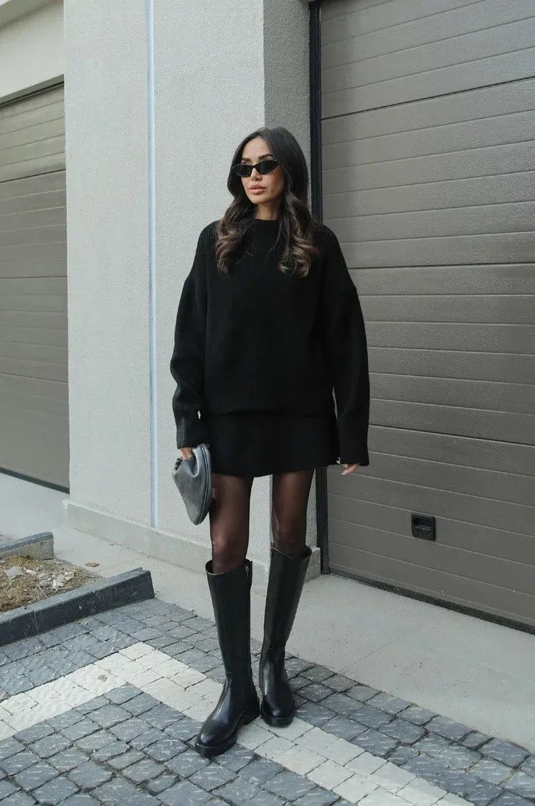 Nadia Knit Sweater Skirt Set