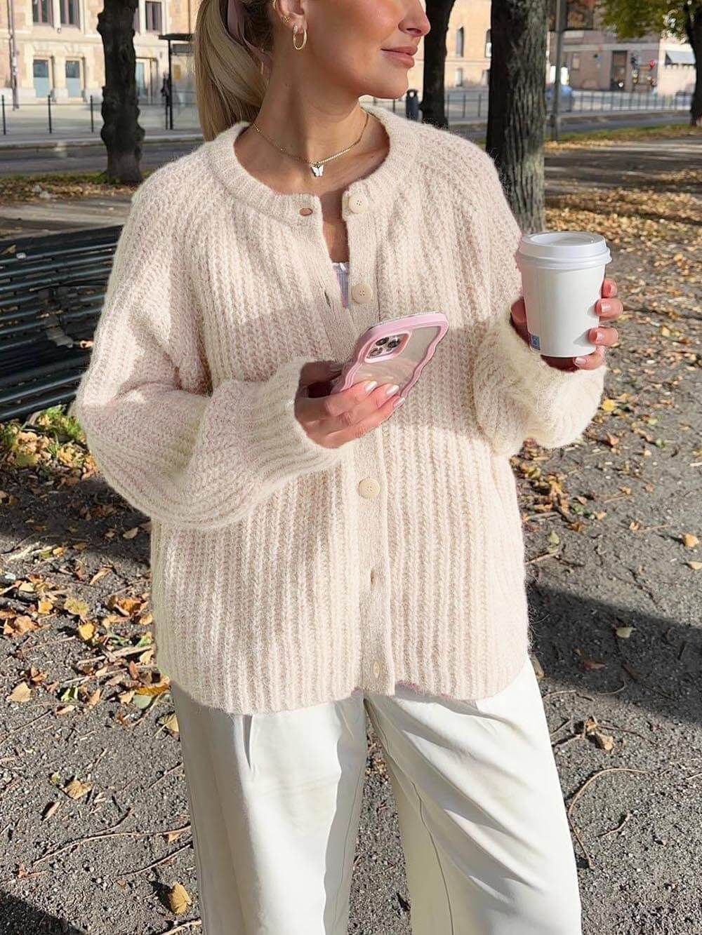 Amara Soft Knit Button Cardigan