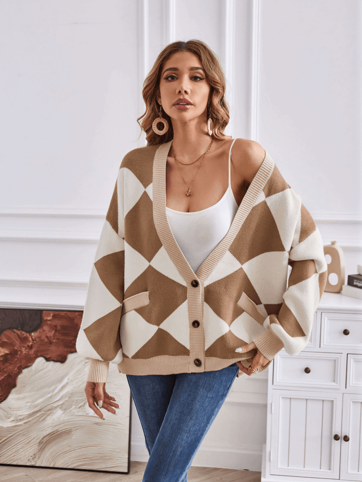 Monaco Mirage Checkered Cardigan