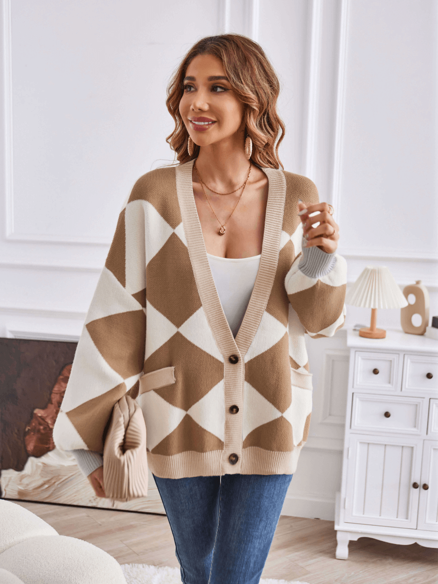 Monaco Mirage Checkered Cardigan