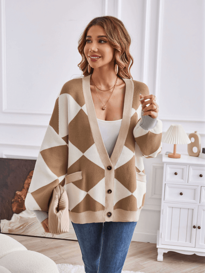 Monaco Mirage Checkered Cardigan