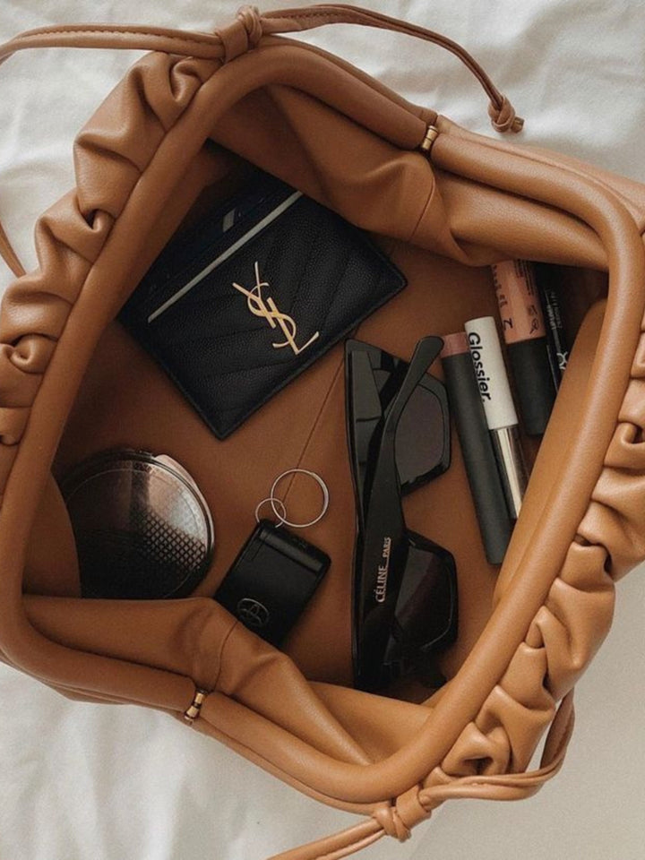 Vienna Ruched Drawstring Shoulder Bag