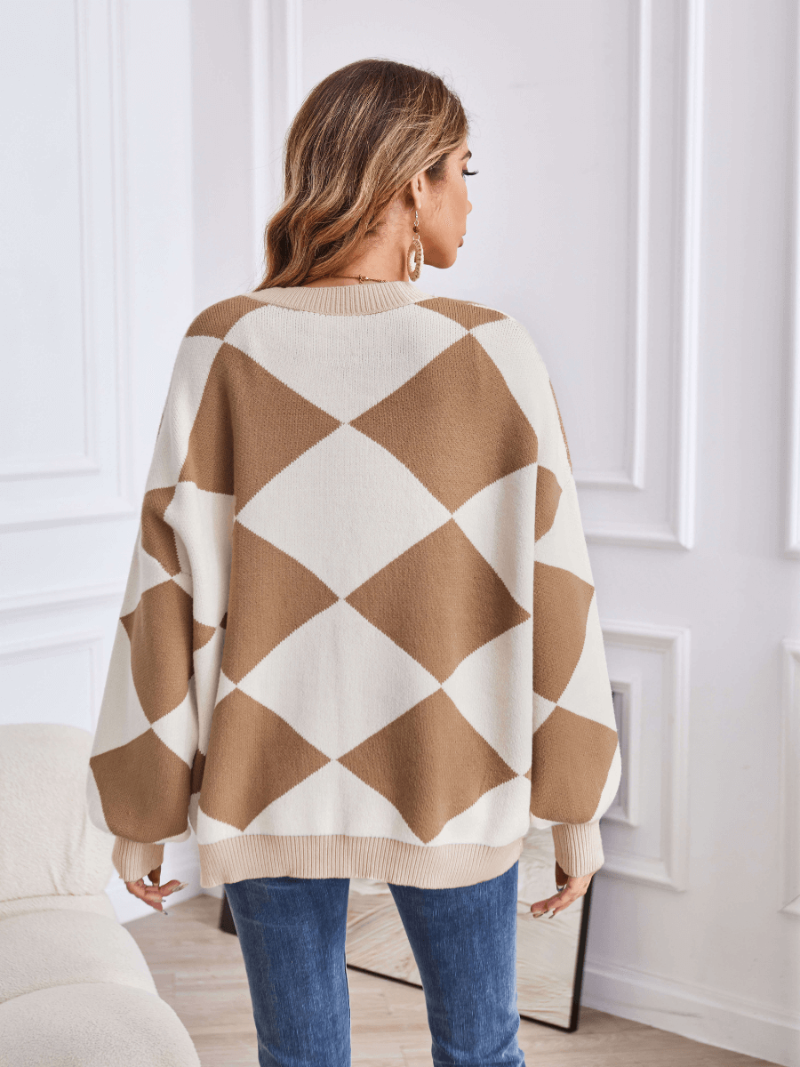 Monaco Mirage Checkered Cardigan