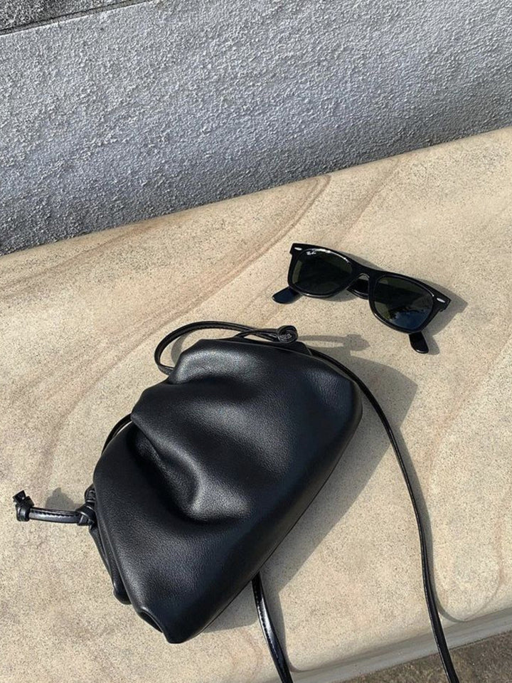 Vienna Ruched Drawstring Shoulder Bag