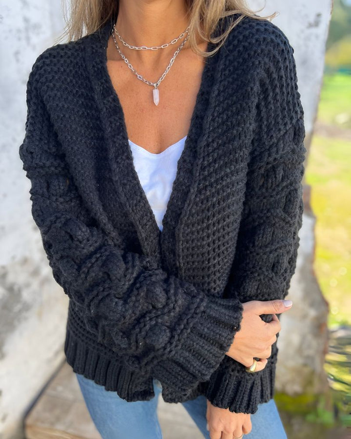 Amberglow Textured Knit Cardigan