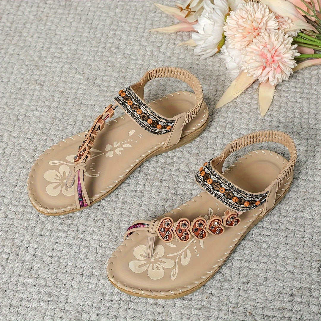 Meadow Bloom Embellished Sandals