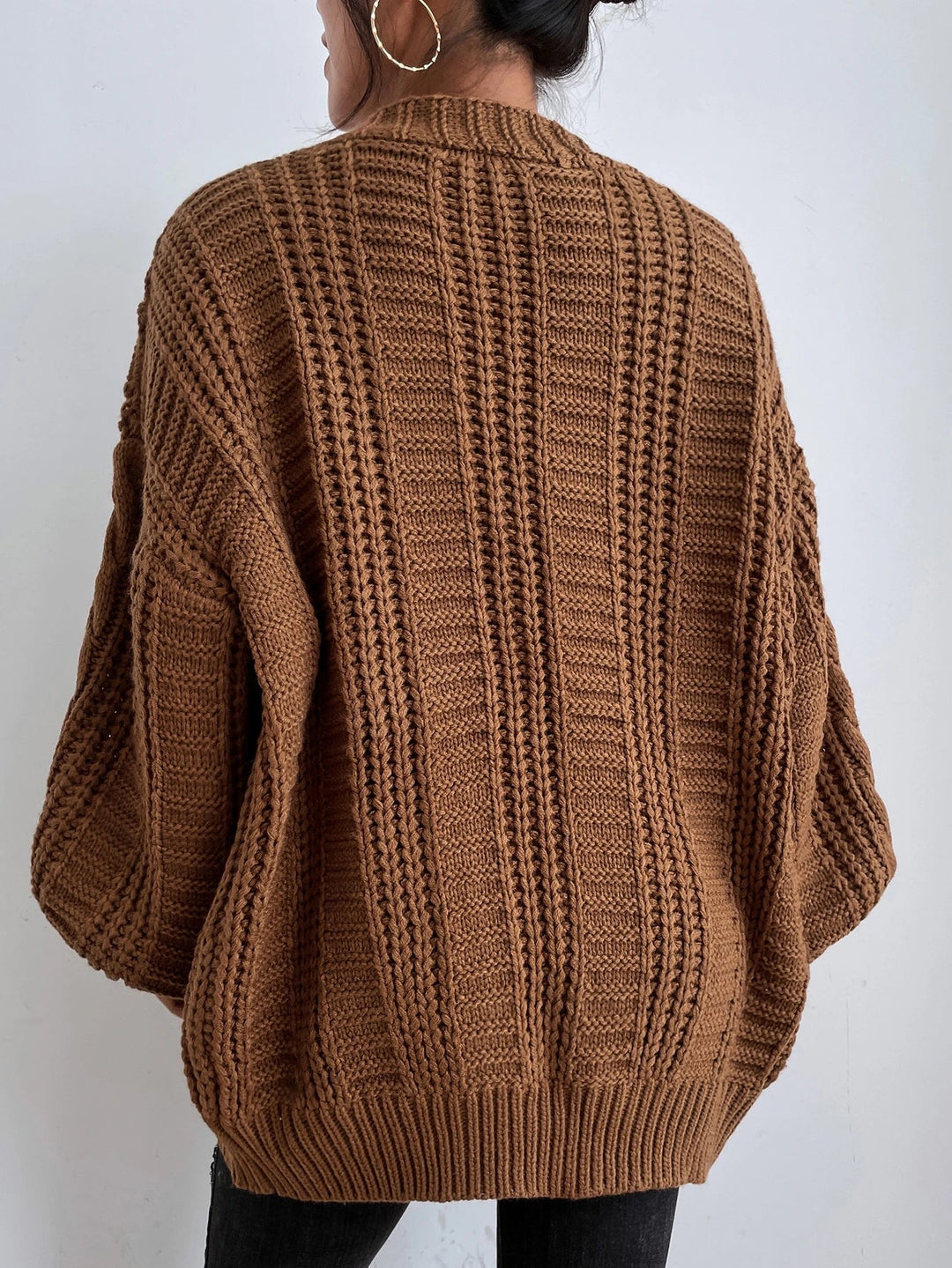Hearthside Cable Knit Slouch Cardigan