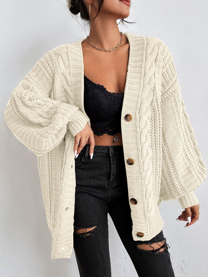 Hearthside Cable Knit Slouch Cardigan