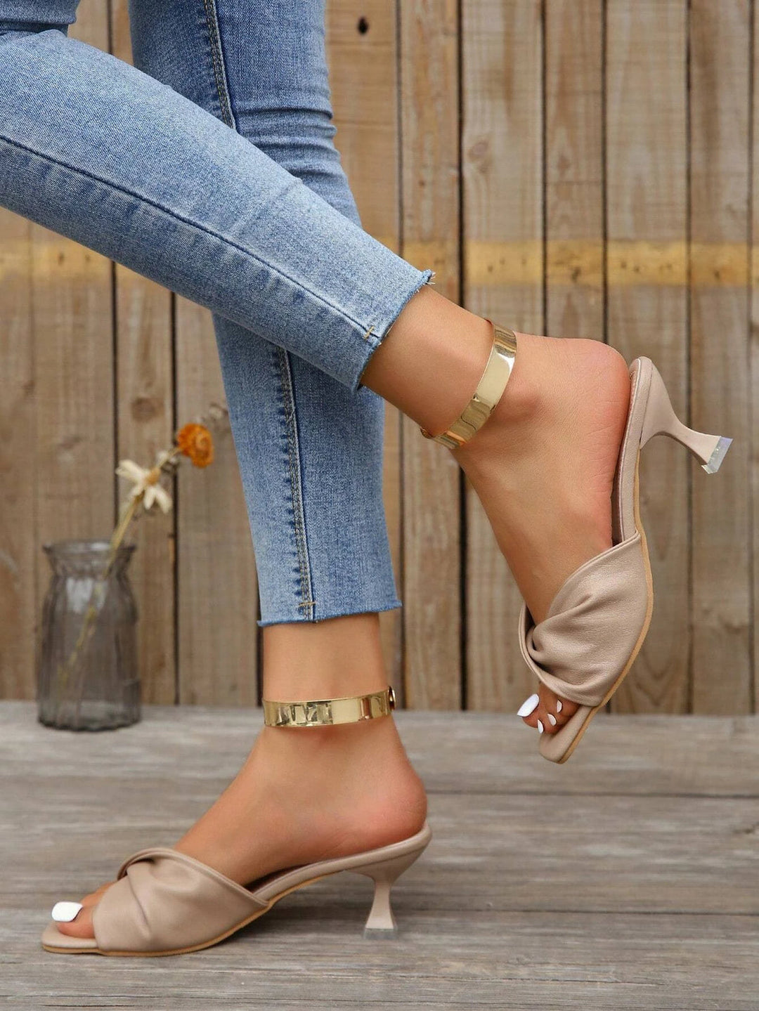 Luna Pleated Heels