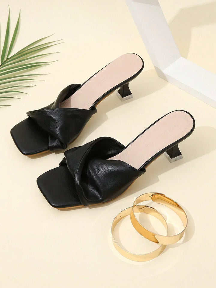 Luna Pleated Heels