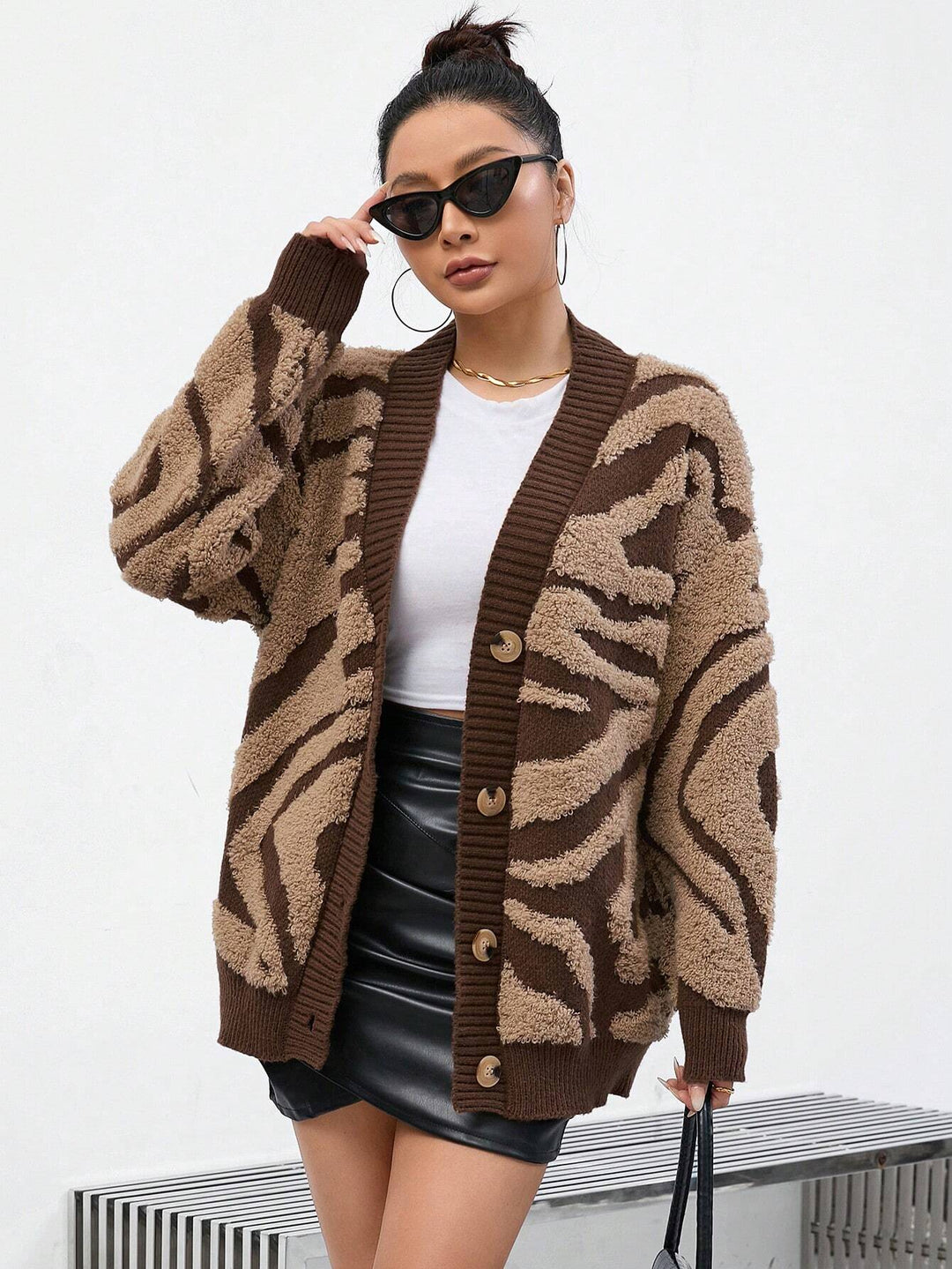 Wild Whispers Fuzzy Knit Cardigan