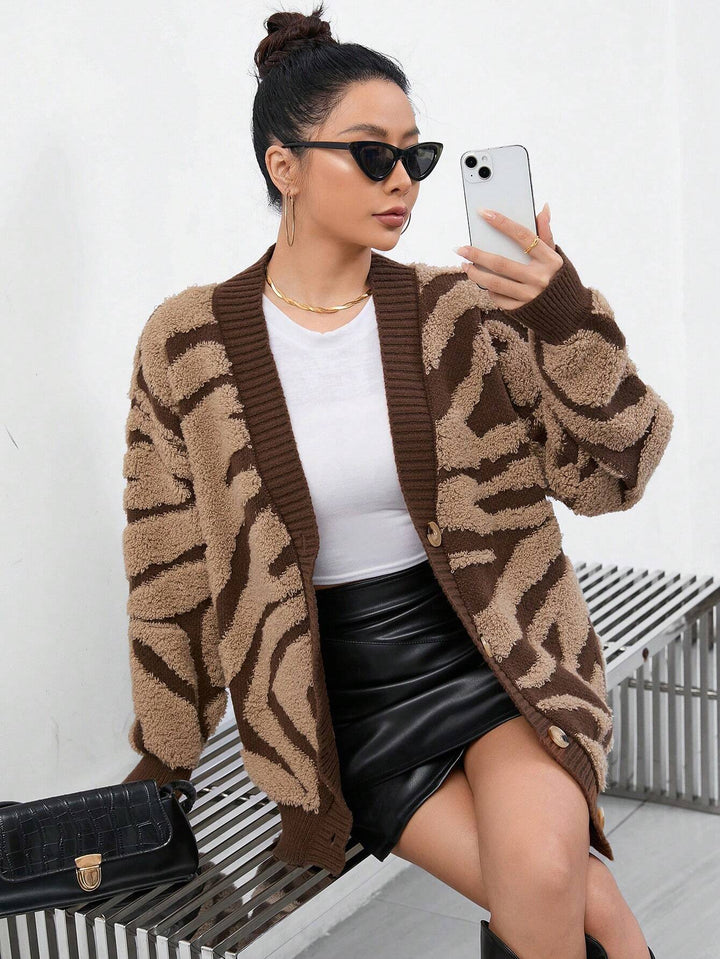 Wild Whispers Fuzzy Knit Cardigan