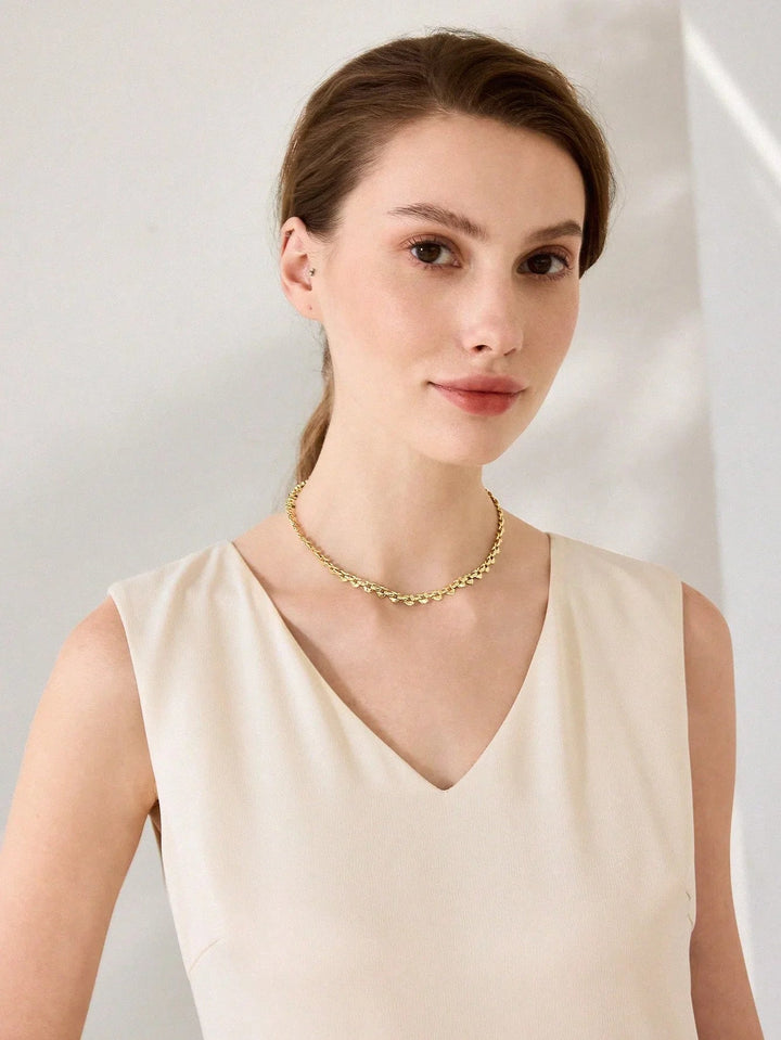 18K Gold Plated Minimalist Heart Necklace Timeless Everyday