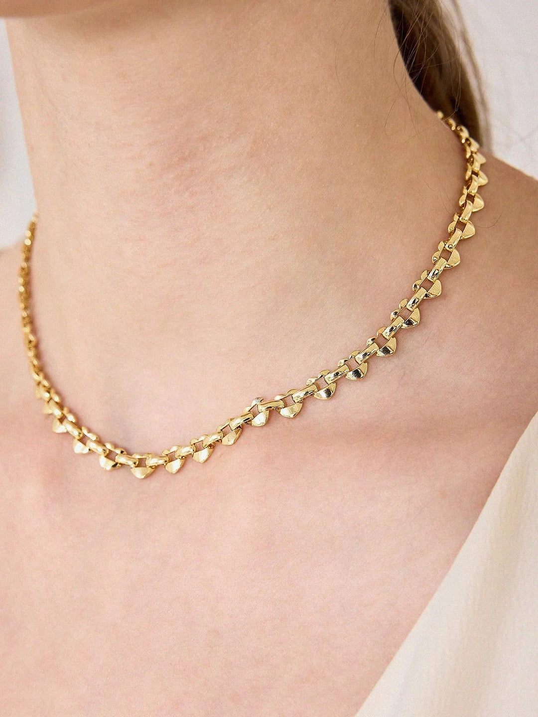 18K Gold Plated Minimalist Heart Necklace Timeless Everyday