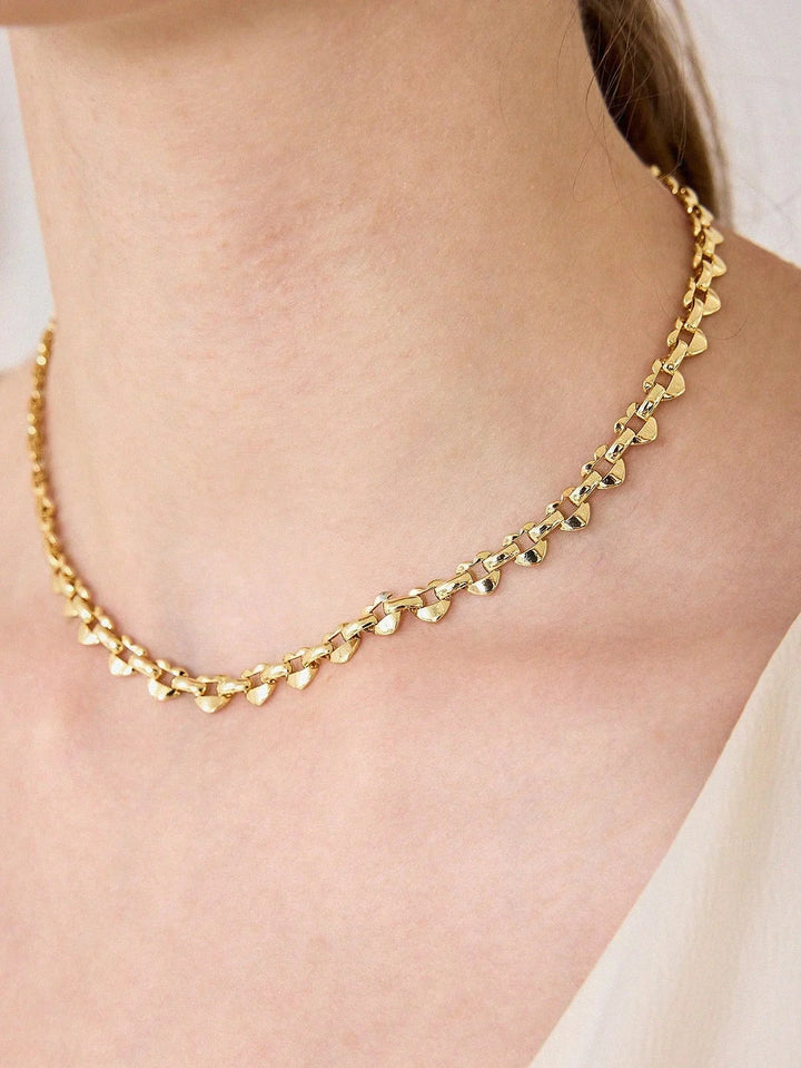 18K Gold Plated Minimalist Heart Necklace Timeless Everyday