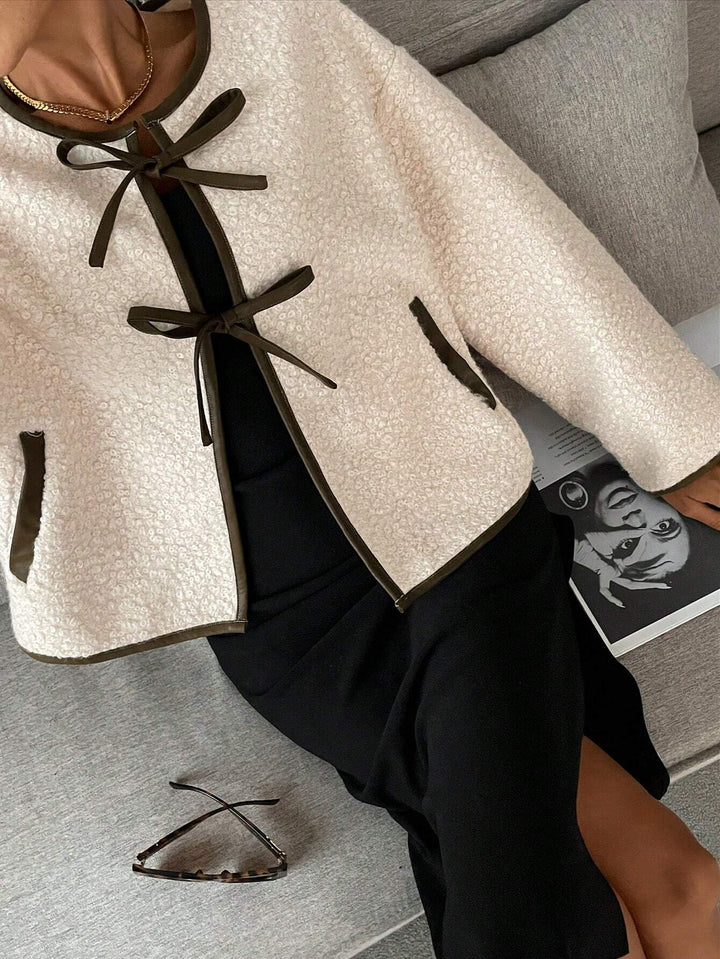 Café Society Contrast Bow Jacket