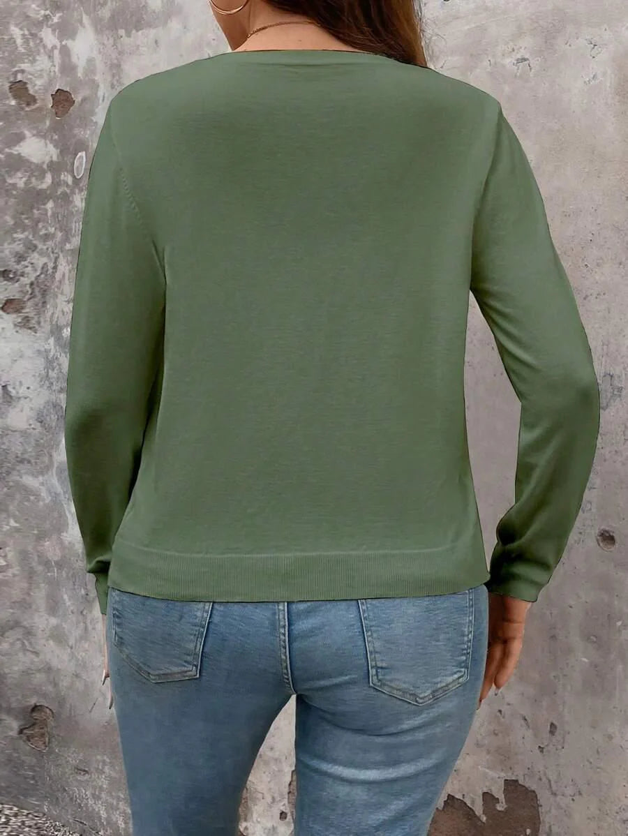 Plus Size Cardigan Apricot Long Sleeve Single Breasted Cozy