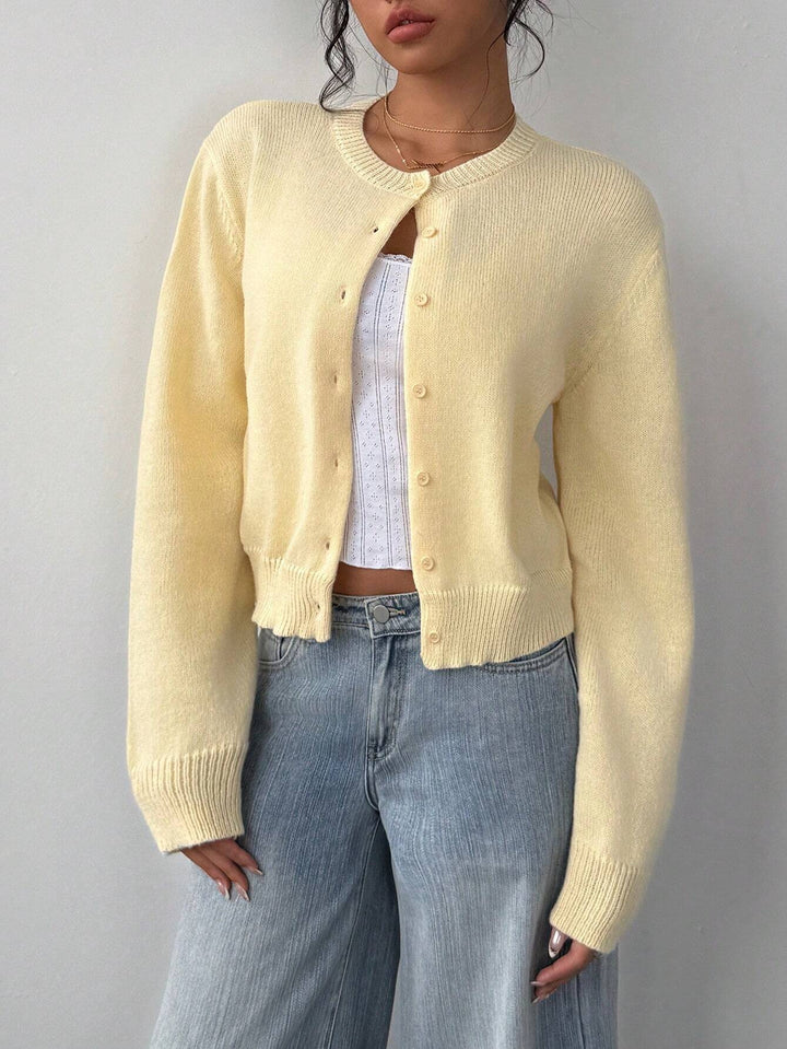 Cloud Soft Button-Up Knit Cardigan