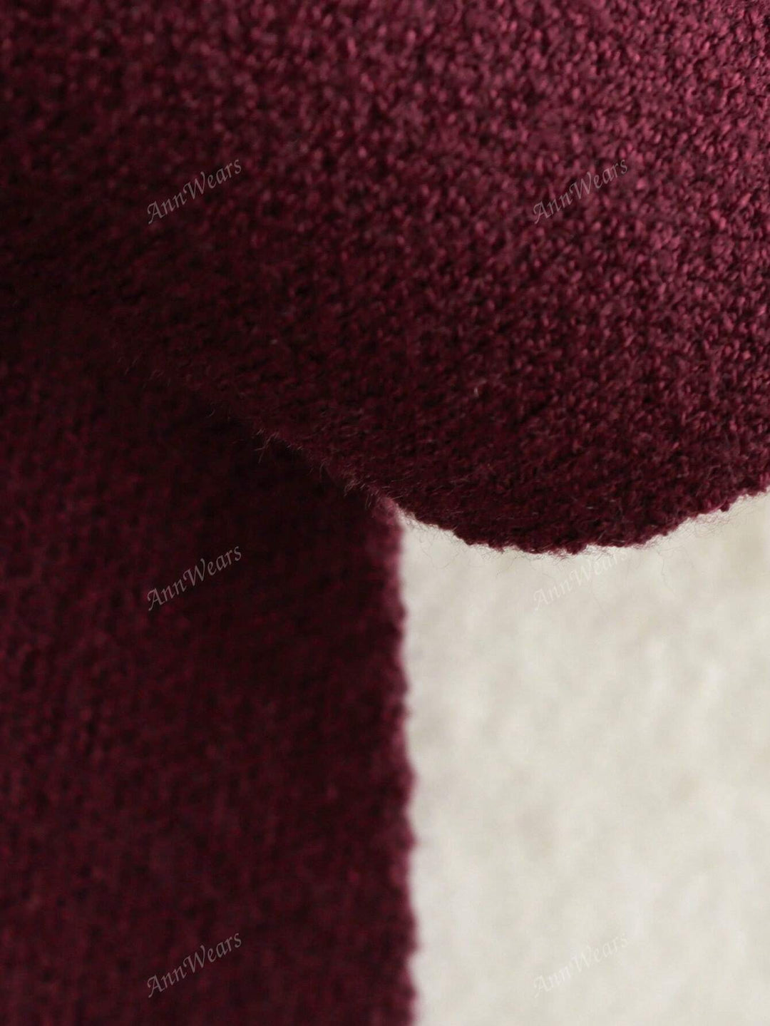 Bordeaux Cinch Button-Up Knit Top