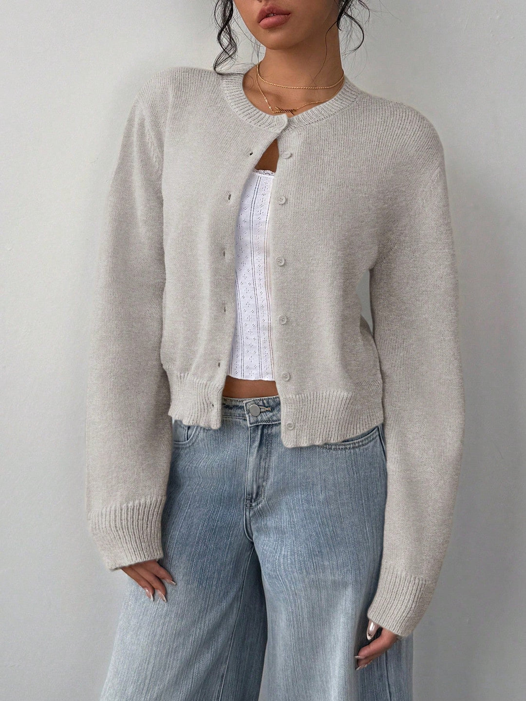 Cloud Soft Button-Up Knit Cardigan