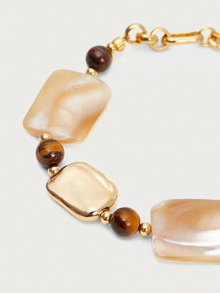 Seashell Pearl Bracelet 18K Gold Plated Everyday Chic Gift