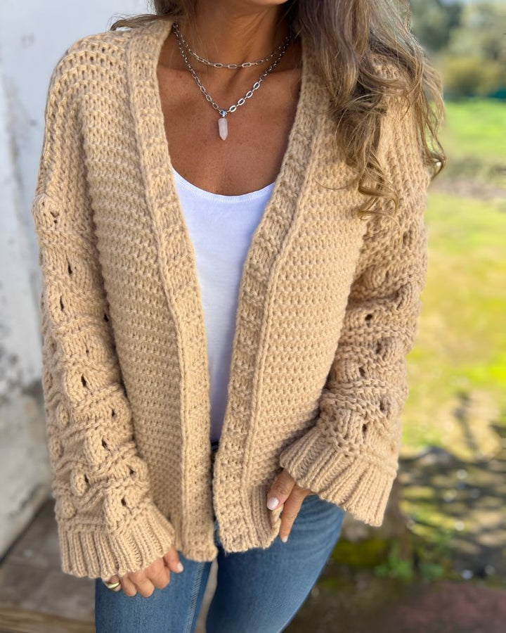 Amberglow Textured Knit Cardigan