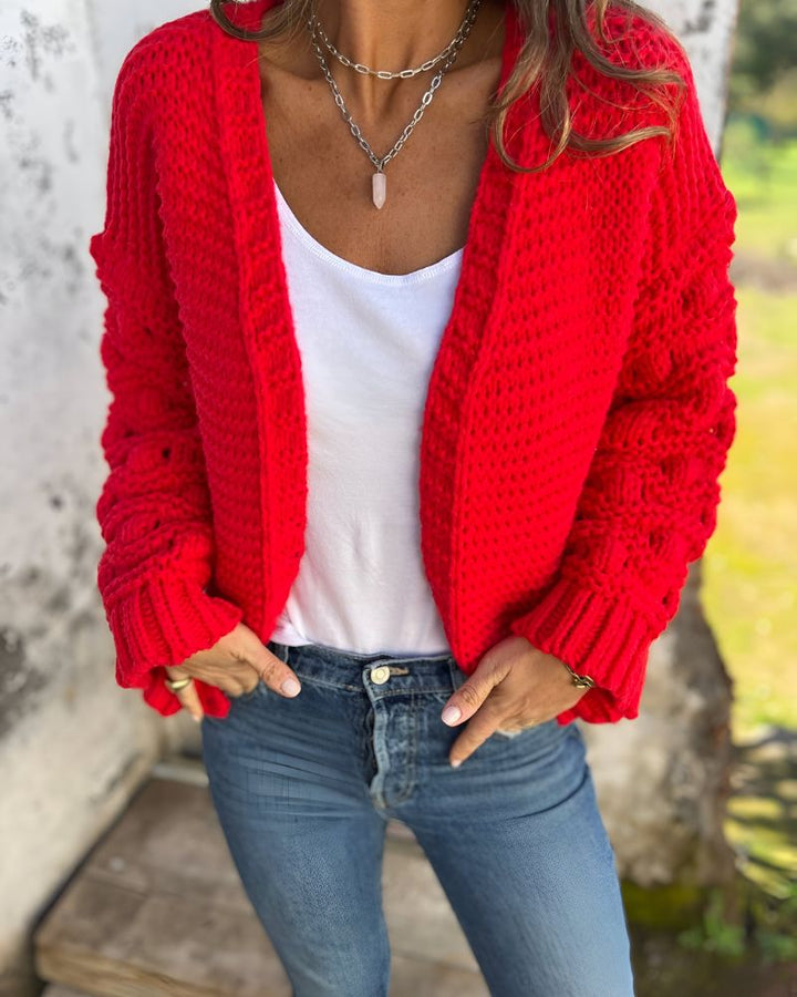Amberglow Textured Knit Cardigan