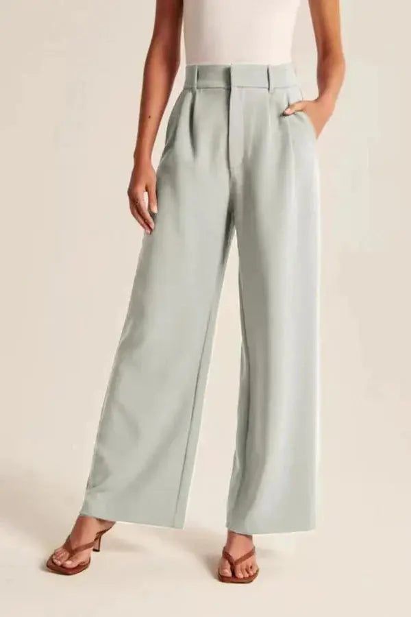 Seabourne Pleated Wide-Leg Pants