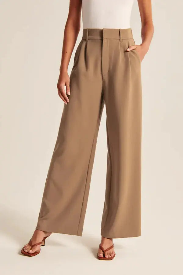 Seabourne Pleated Wide-Leg Pants