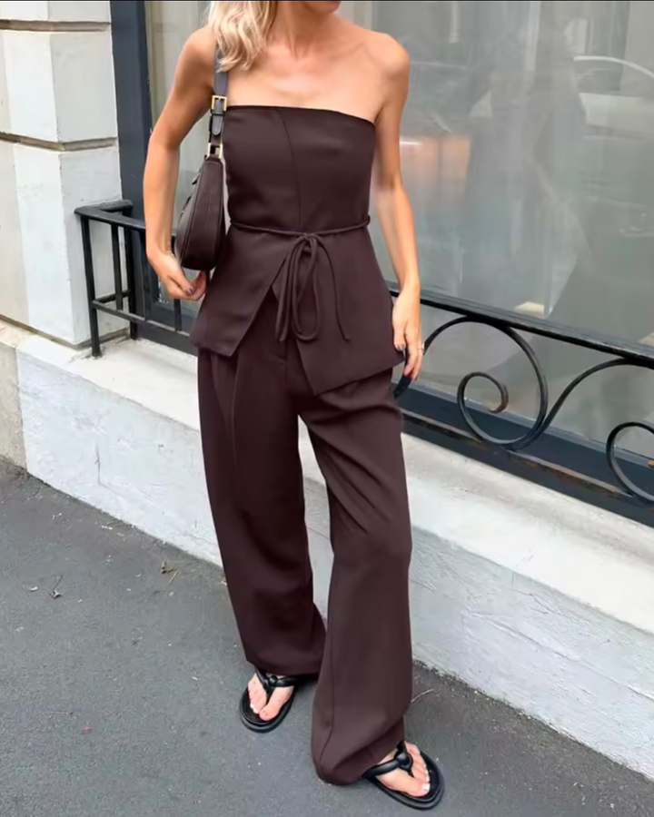 Monaco Strapless Wide Leg Set