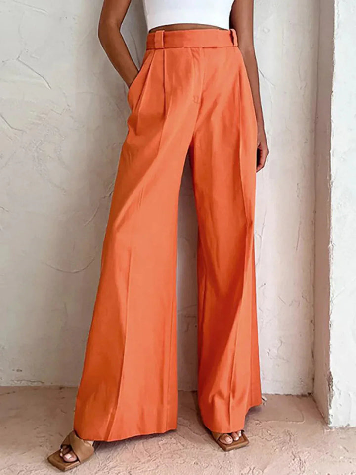 Vitamin-C Casual High Waist Wide Leg Pants