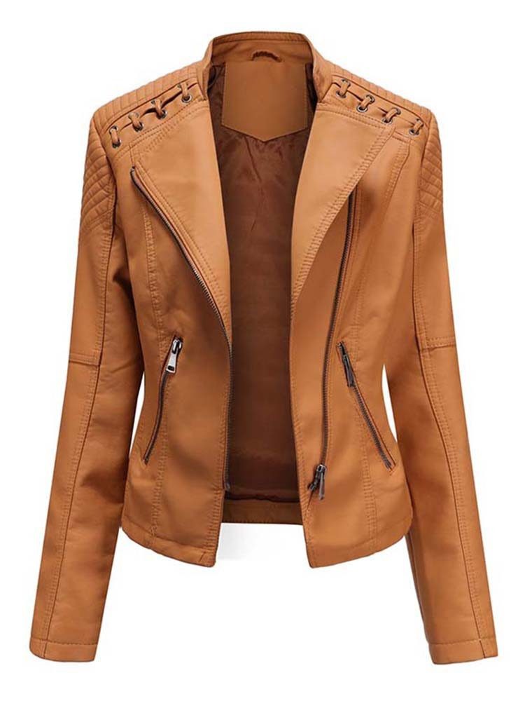 Verde Edge Lace-Up Faux Leather Jacket