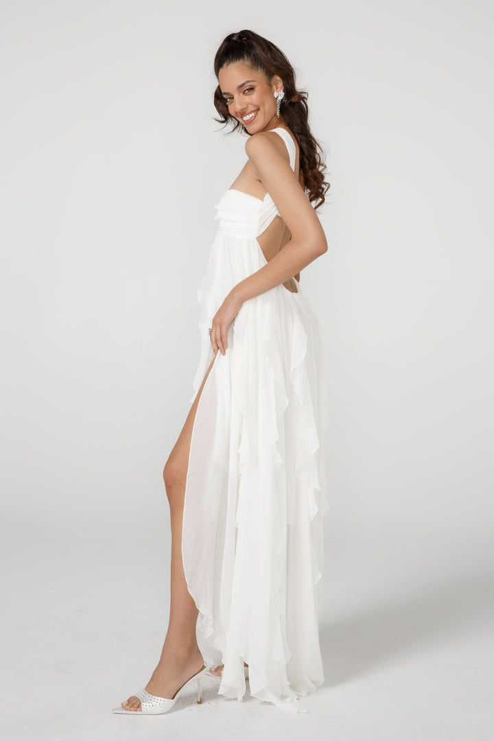 Alina - Halter Backless Maxi Dress