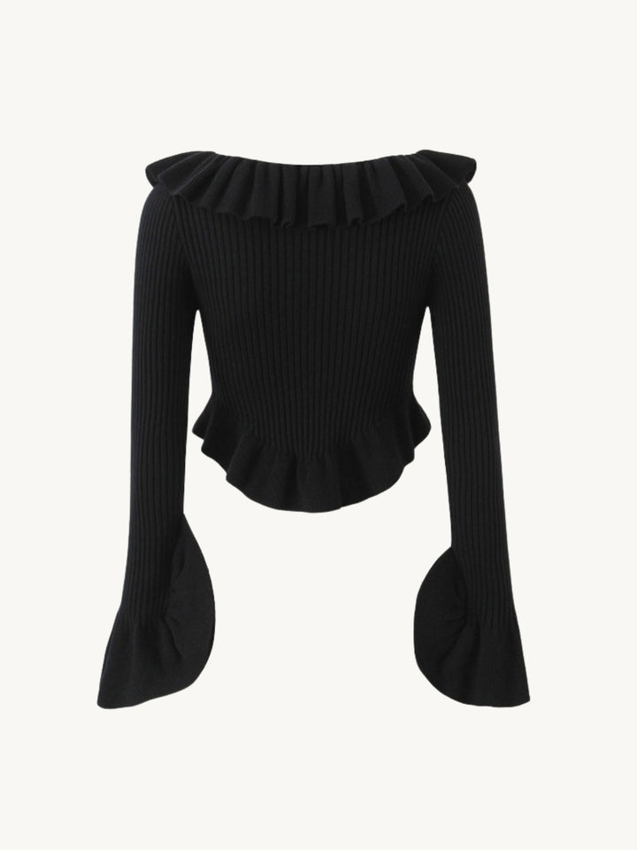 Amelie Ruffle Knit Top