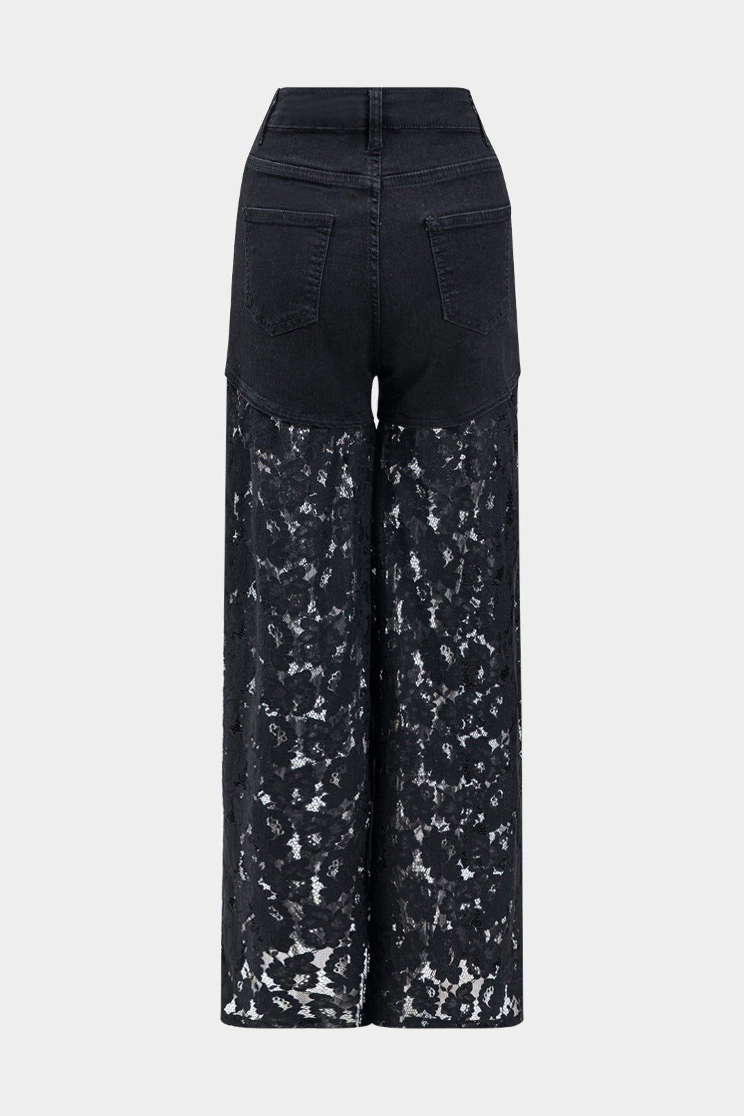 Valeria Lace-Detail High-Waisted Jeans
