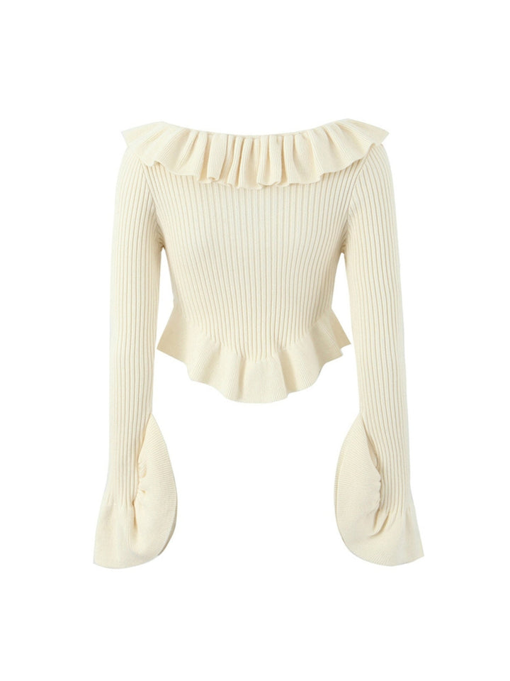 Amelie Ruffle Knit Top