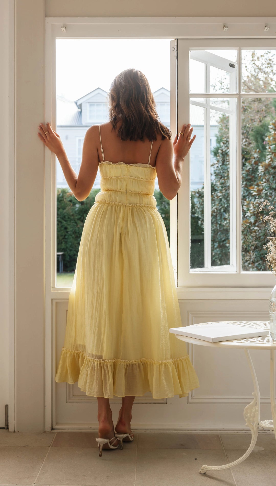 Grace - Ruffle Tie-Front Top & Maxi Skirt Set