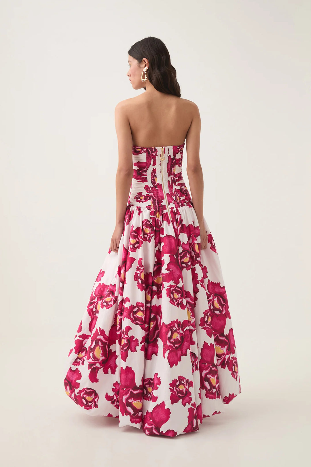 Amaya - Strapless Bubble Hem Gown