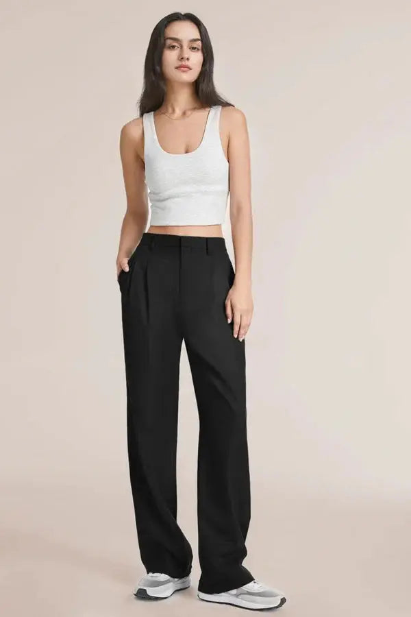 Seabourne Pleated Wide-Leg Pants