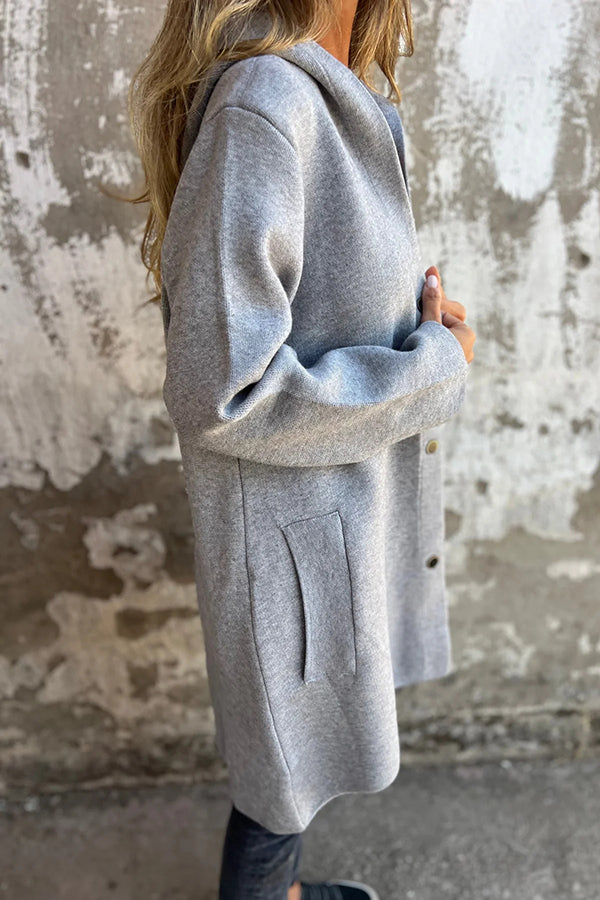 Slate Haven Hooded Button Coat
