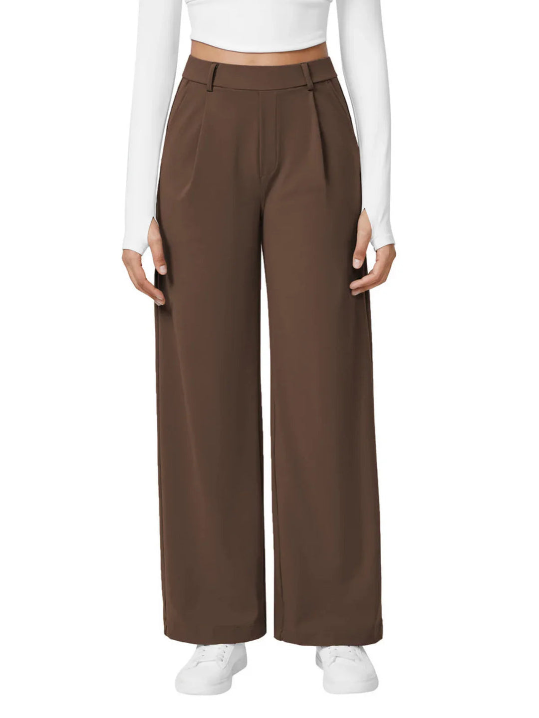 Effortless High-Waisted Wide-Leg Trousers