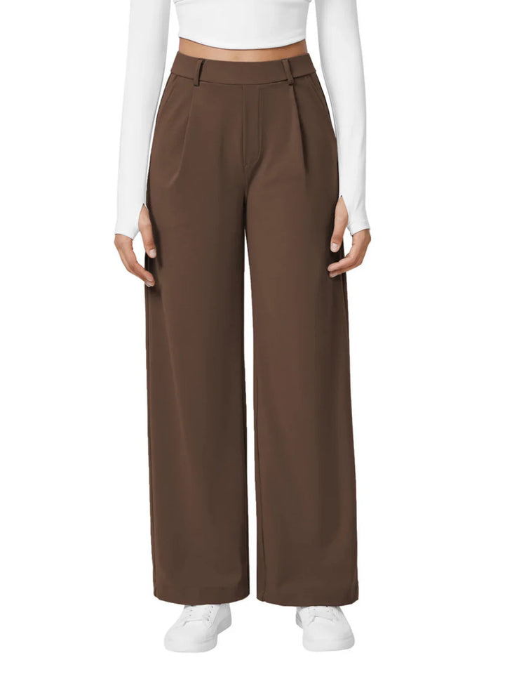 Effortless High-Waisted Wide-Leg Trousers